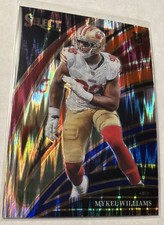 MYKEL WILLIAMS Rookie Card • RED/BLUE SHOCK #217 • 2025 Panini Select • 49ERS
