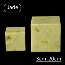 Natural Jade Cube Blocks Chinese-Style Home Decorative Ornaments 3cm-20cm