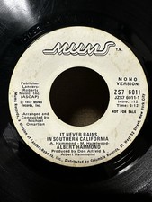 Albert Hammond It Never Rains in Southern California PROMO 45 Mono Mums ZS7-6011