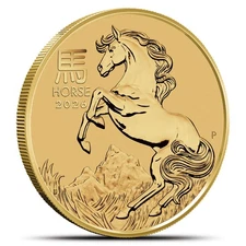 2026 P 1/4 oz Australian Gold Lunar Series III Horse Coin (BU)