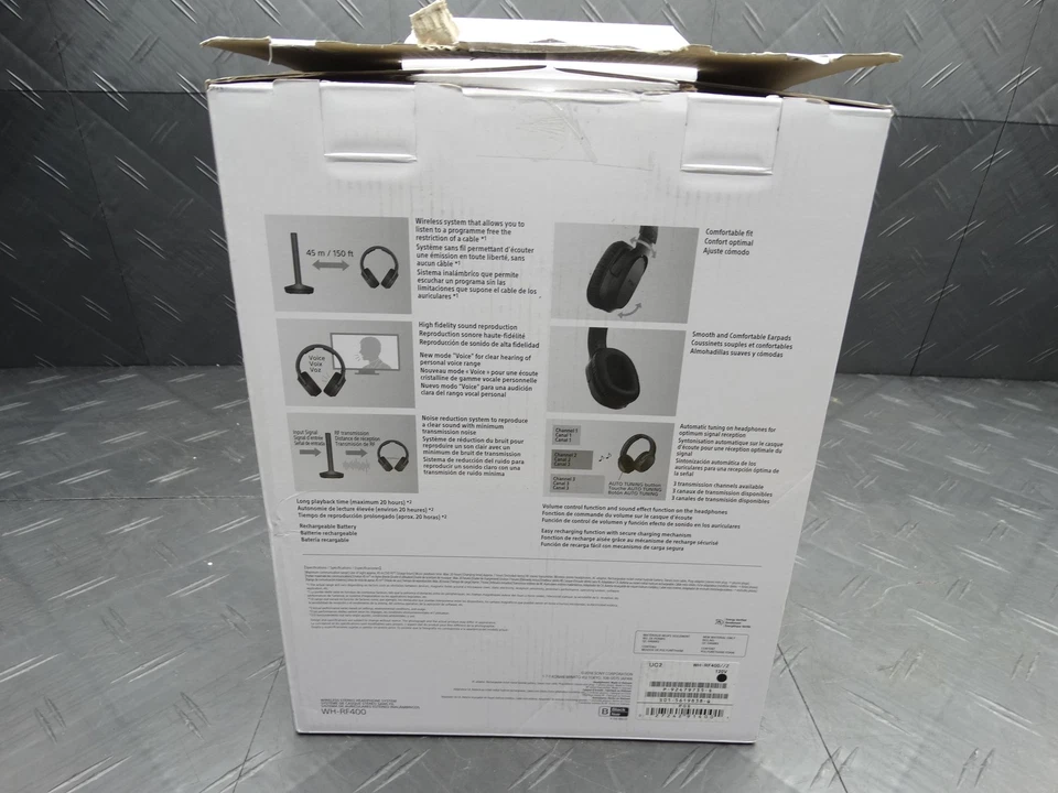 Sony Wireless Stereo Headphone System with Transmitter Dock for TV WH-RF400 - Image 2 of 4