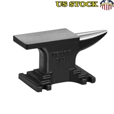 Single Hole Anvil Cast Steel 8.8lbs Blacksmith Forging Tool Metalworking Craft