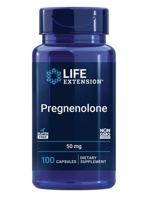 Life Extension Pregnenolone, neurohormone, 100 Count (Pack of 1), Off White 
