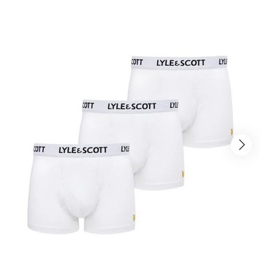 Lyle & Scott 3er Pack Herren Barclays Trunks - Weiß - Extra Small - Box beschädigt