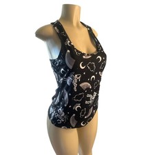 Women L Killstar Kill Star Moonbow Longline Black Printed Tank Top Punk Goth