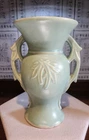 McCoy Twig 9" Double Handled Vase Matte Light  Green 1940s Vintage #275