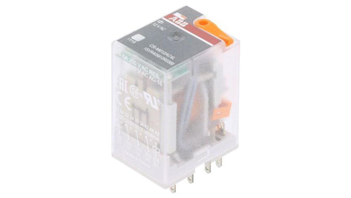 CR-M012AC4L Electromagnetic Relay, 4PDT, Coil Voltage: 12VAC, 250VDC Max /T2UK