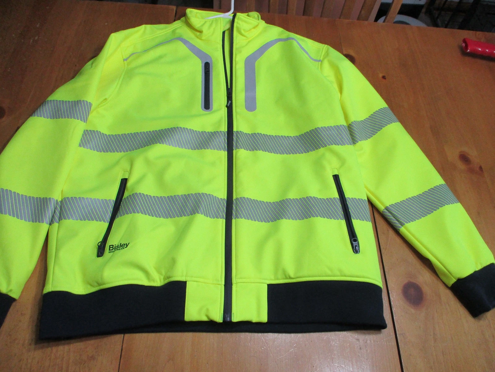 New No Tag Bisley Workwear Jacket Ansi Type R Class 3 Soft Shell,2 XL Excellent! image 12