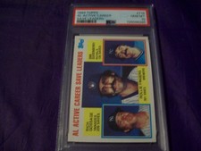 1984 TOPPS #718 AL ACTIVE SAVE LDRS RICH GOSSAGE, ROLLIE FINGRS, QUISENBY PSA 10