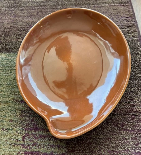 15” Rust Serving Platter Red Wing Town And Country Eva Zeisel Pottery