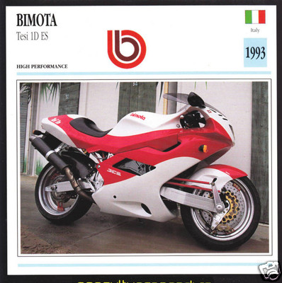 1993 Bimota Tesi 1D ES 904cc Italy Bike Motorcycle Photo Spec Info