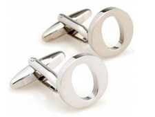 Designer Manschettenkn&ouml;pfe Letter O Silber von Frederick Thomas FT1290