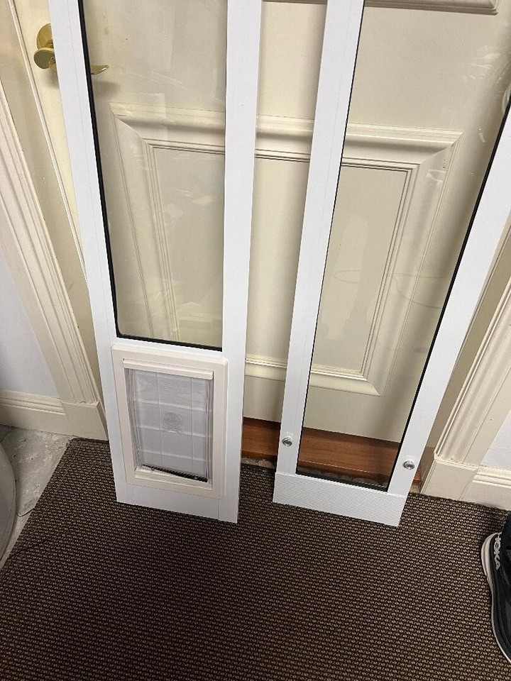 Ideal Pet 96” ALUMINUM 2Piece Modular Pet Patio Door with Single Pane