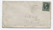 1870s Kinsman OH 3ct banknote cover to flint MI county name marking [H.3103]