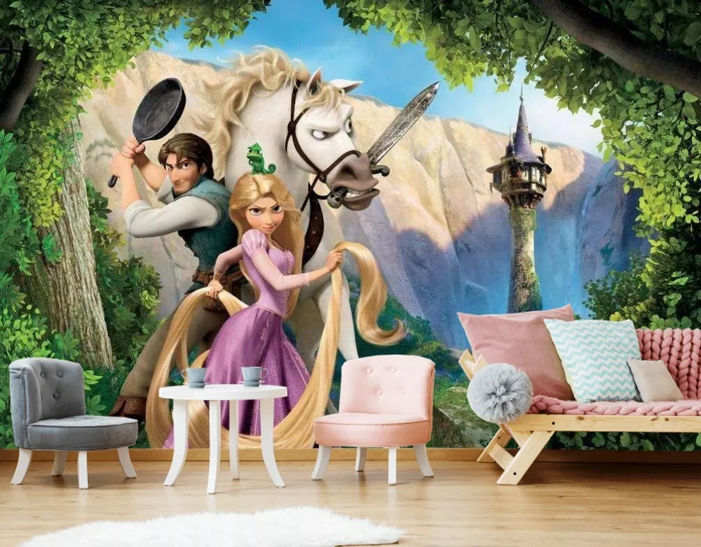 Rapunzel Wallpaper 3D Wall Stick Wall Decor Dust and Stick Wallpaper