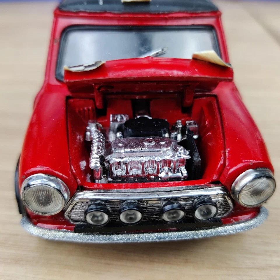 AUTO POLITOYS -M MINI COOPER ROUGE N°582 MADE IN ITALY 1:25 IN LOOSE - Immagine 4 di 4