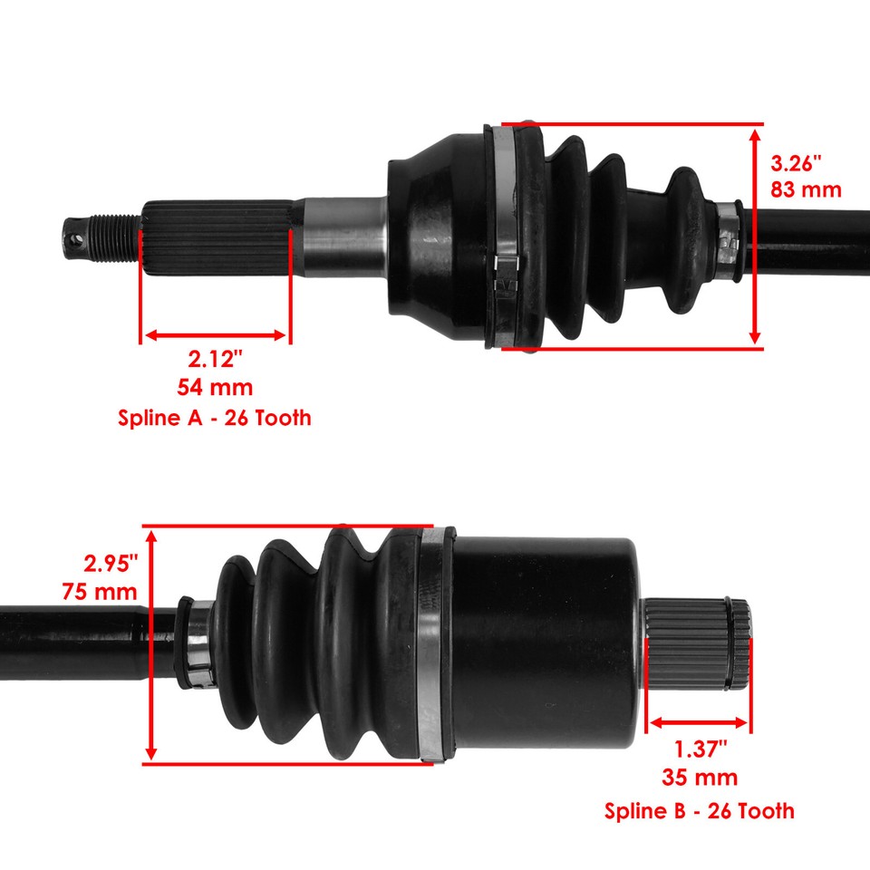 Polaris UTV Axle Replacement Complete Rear CV Joint Axle Assembly For Polaris Ranger XP 900 (All 2013-2017 Models) – Left Or Right Side Polaris Ranger Crew - Foto 11