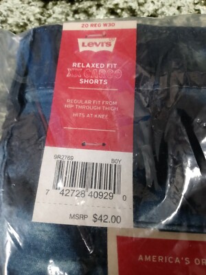 Boy's Levi's 20 Reg W30 Relaxed Fit XXCargo Shorts Dark Blue/Blue