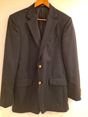 Brooks Brothers 346 Madison Fit Navy Wool Blazer Classic Gold