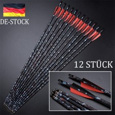 TOPARCHERY 12 Stk.Bogenschießen 30 Zoll Jagdpfeile Carbon pfeile SPINE 500