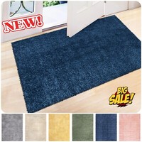 Fluffy Shaggy Rugs Living Room Bedroom Anti-Slip Carpet Kitchen Flor Mat Runner*