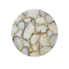 Tavolino Angolare In Agata Naturale 12" Pietre Semipreziose Lavorato A Mano