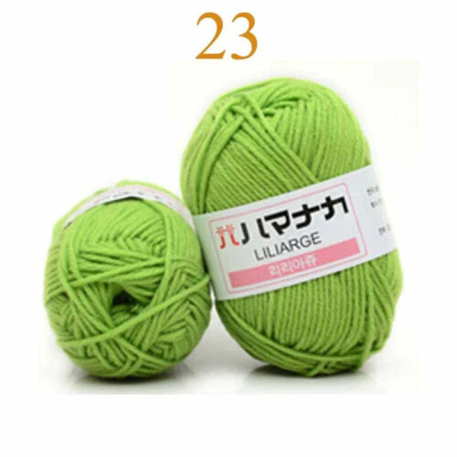 4PLY 25g Soft Cotton Babycare Thick girls Crochet Wool Colorful Yarn DIY - Picture 59 of 64