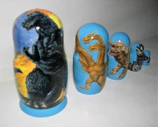 Godzilla nesting doll handmade