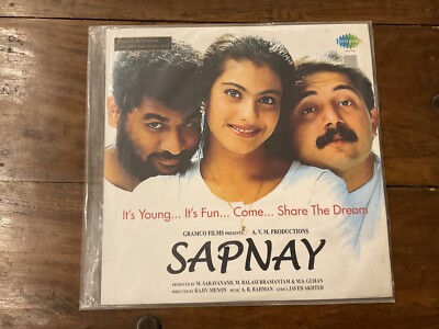 Sapnay Tamil/Hindi Movie Vinyl Record LP OST AR Rahman Prabhu Deva Kajol 