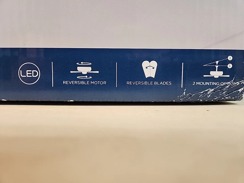 Harbor Breeze Gaskin 24in Matte black Blades Integrated LED Ceiling Fan W/Light - Image 3 of 4