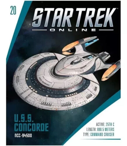 Eaglemoss Star Trek Online USS Concorde NCC-94500 #20 Boxed With Small Magazine - Picture 2 of 9