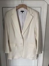 Rag  Bone Nova Oversize Blazer Ivory Wool Sz 6 Single-Button Jacket