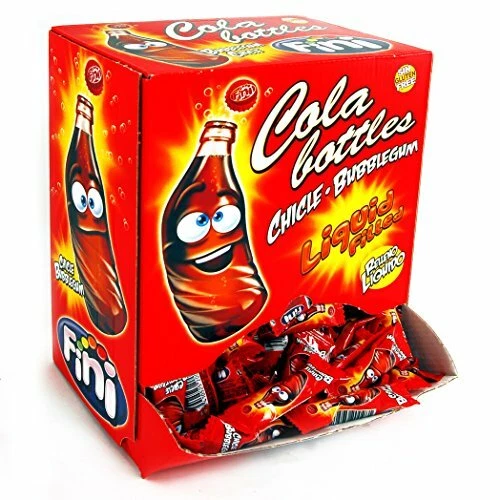 FINI BOOM GOMMA DA MASTICARE COLA BOTTLE PER BAMBINI - 50 PEZZI - BUBBLE GUM