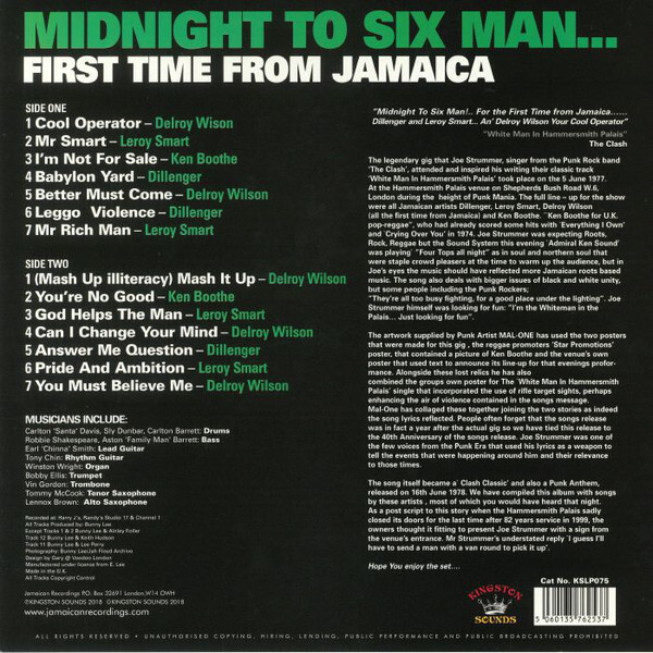 Various Midnight To Six Man First Time From Jamaica Vinyl