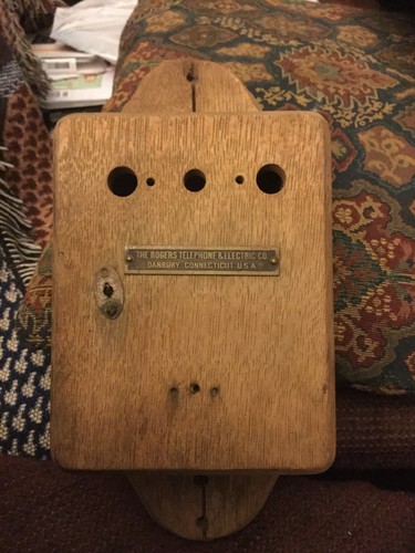 Antique Rare The Rogers Telephone & Electric Co. Danbury Ct. USA Wall Mount Box - 第 1/7 張圖片