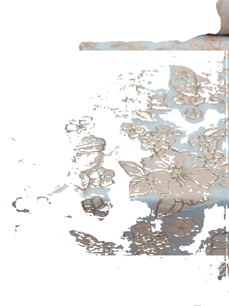 Organza Floral Fabric Light