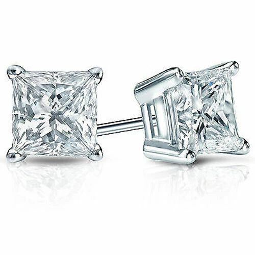 Princess cut hotsell earrings