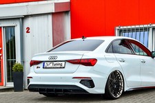 Bi Gefräster Diffusor Heckansatz aus ABS für Audi A3 S-Line 8Y Limousine