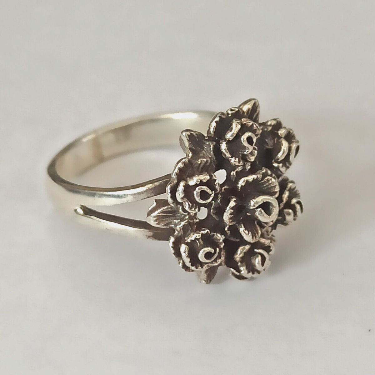 Ross Simons イタリア ヴィンテージ　925 シルバー リング　花 11号】Vintage 925 silver flower ring ( ヴィンテージ シルバー