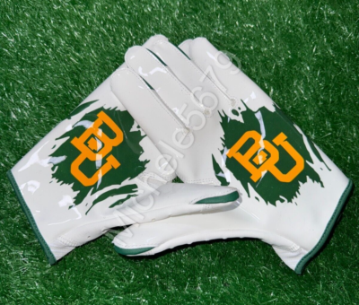 Nike Baylor Bears Team Issued Vapor Jet 8.0 Football Gloves White