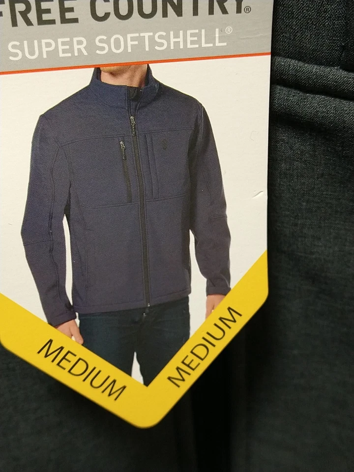 Free Country Men's Stretch Wind & Water-Resistant Softshell Jacket Sz. M NWT - Image 4 of 4