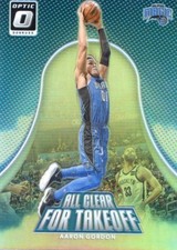2017-18 PANINI OPTIC SILVER HOLO ALL CLEAR FOR TAKEOFF AARON GORDON MAGIC NO.1
