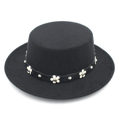Boater Hat Wide Brim Pork Pie Cap 
