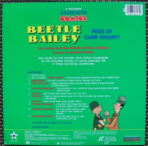 BEETLE BAILEY: Pride of Camp Swampy Animation Comics RaRe Laserdisc Edition - Bild 2 von 5