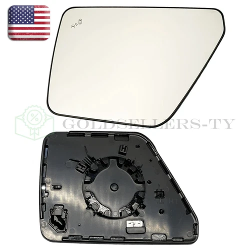 Left Driver Side Mirror Glass Heated W/Blind Spot for 2021-2024 Ford F150