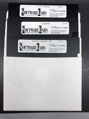 Vintage Software Labs IBM PC  | 3-D Chess| MiMong | Board Games 3 | Untested