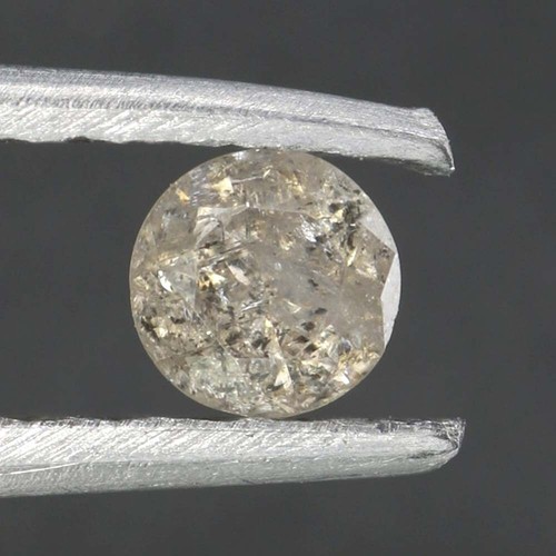0,09 ct natürlicher polierter Diamant Fancy runder dunkelbrauner Diamant Schmuck 2,71 mm