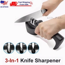 3 Stage Knife Sharpener Professional Ceramic Tungsten Kitchen Sharpening System