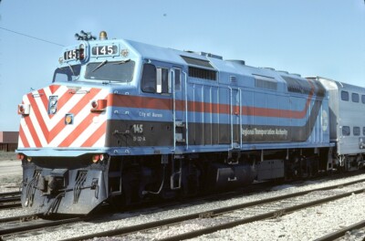 Regional Transportation Authority (RTA) - F40PH - #145 - Original 35mm Slide.