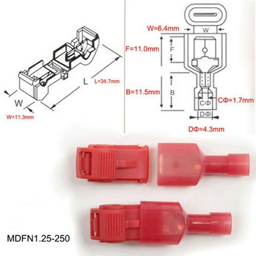 60PCS Waterproof T-Tap Quick Splice Wire Terminal Crimp Connector 22-10 AWG Kit - Picture 4 of 6
